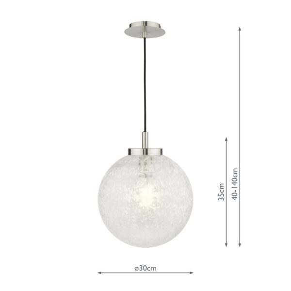 Avari Pendant Satin Nickel Frosted Glass - Image 9