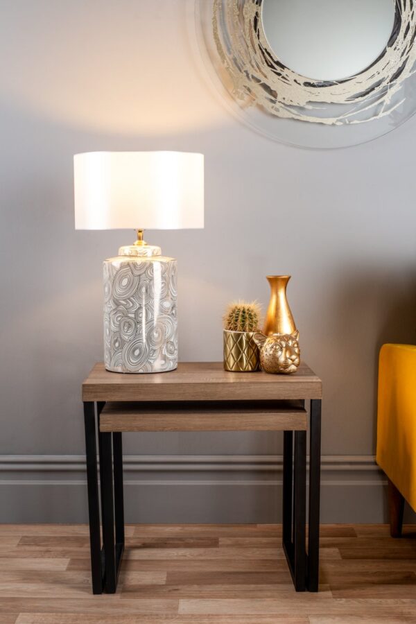 Ayesha Table Lamp White & Gold Base Only - Image 5