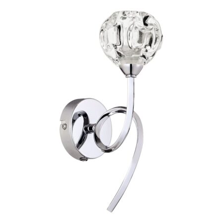 Babylon Wall Light Polished Chrome Glass