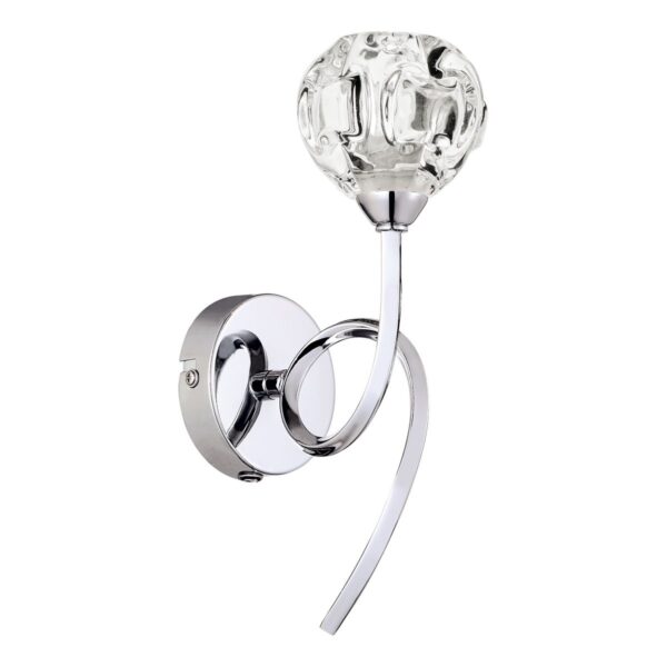 Babylon Wall Light Polished Chrome Glass