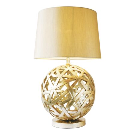 Balthazar Table Lamp Antique Gold With Shade