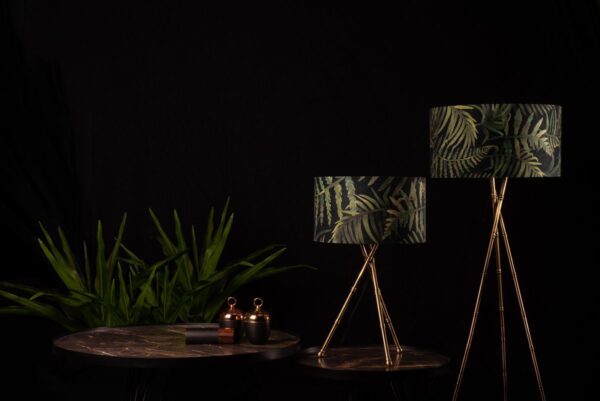 Bamboo Tripod Table Lamp Antique Brass Base Only - Image 4