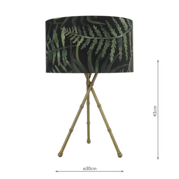 Bamboo Tripod Table Lamp Antique Brass Base Only - Image 5