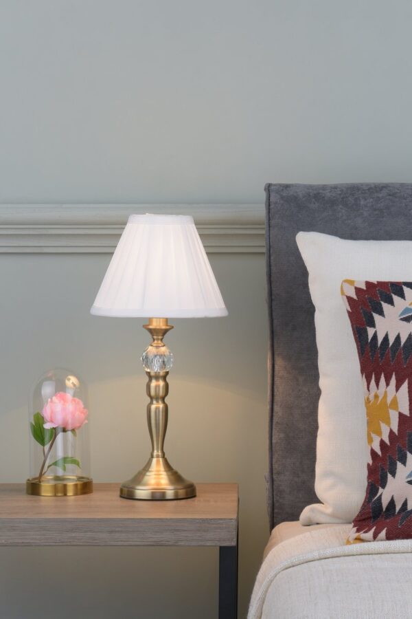 Beau Touch Table Lamp Antique Brass With Shade (Multipack) - Image 3