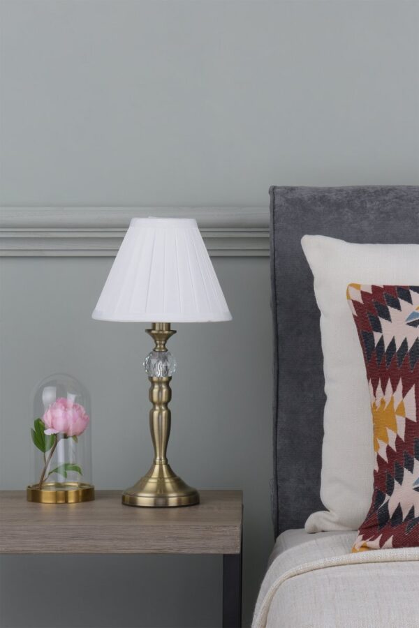 Beau Touch Table Lamp Antique Brass With Shade (Multipack) - Image 4