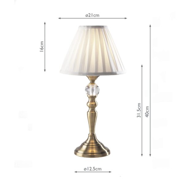 Beau Touch Table Lamp Antique Brass With Shade (Multipack) - Image 5