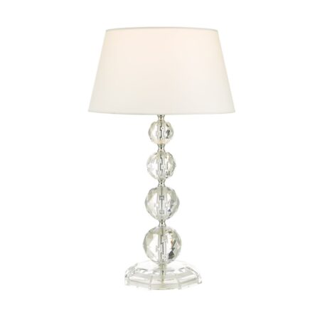Bedelia Table Lamp Polished Chrome Acrylic With Shade