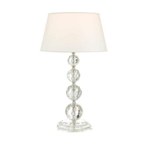 Bedelia Table Lamp Polished Chrome Acrylic With Shade