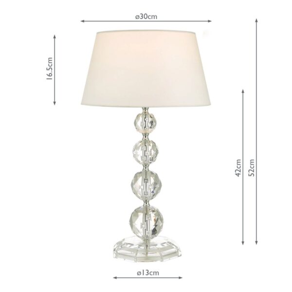 Bedelia Table Lamp Polished Chrome Acrylic With Shade - Image 4