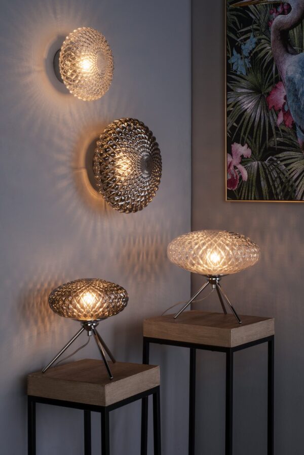 Bibiana Wall Light/Flush Polished Chrome with Clear Shade Small - Image 4