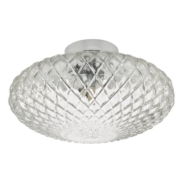 Bibiana Wall Light/Flush Polished Chrome with Clear Glass Large - Image 2