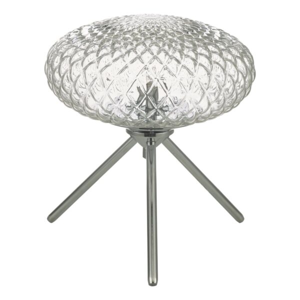Bibiana Table Lamp Polished Chrome Small Clear Glass - Image 2