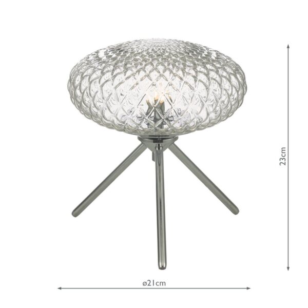Bibiana Table Lamp Polished Chrome Small Clear Glass - Image 4