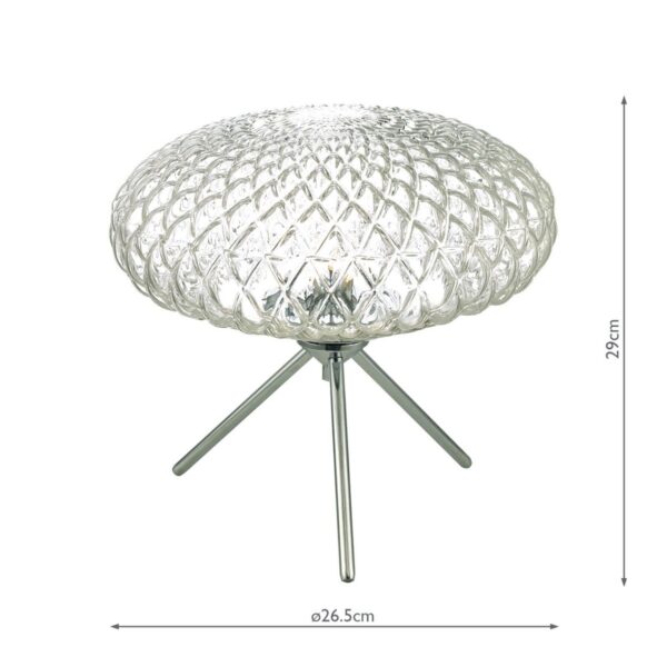 Bibiana Table Lamp Polished Chrome Large Clear Glass - Image 6