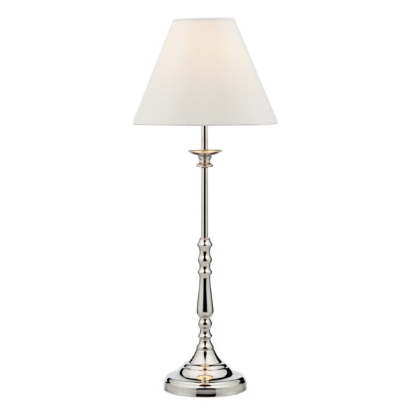 Blenheim Table Lamp Polished Nickel With Shade (Multipack)