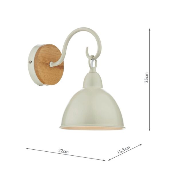 Blyton 1 Light Wall Bracket complete with Painted Shade - Image 7