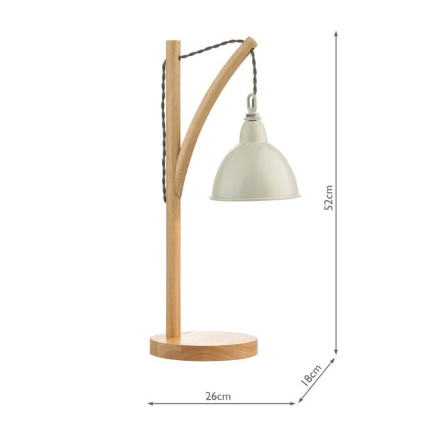 Blyton Table Lamp Wood Cream - Image 8