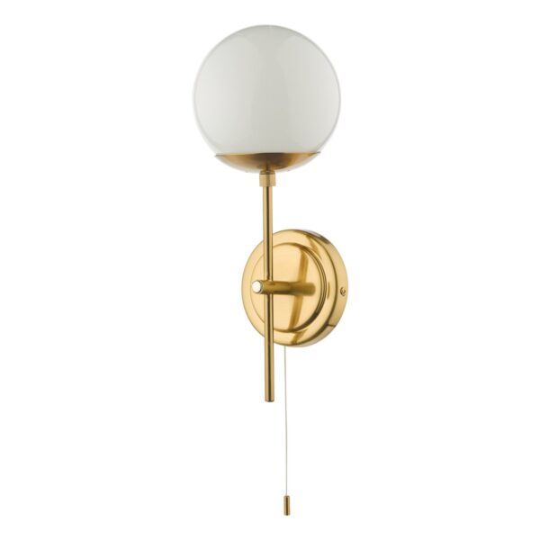 Bombazine Wall Light Natural Brass Opal Glass - Image 3
