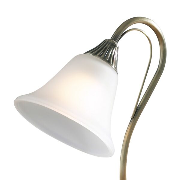 Boston Table Lamp Antique Brass Opaque Glass - Image 3