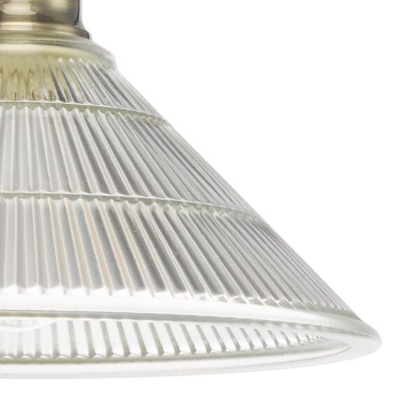 Boyd 1 Light Flush Antique Brass with Glass Shade - Image 4