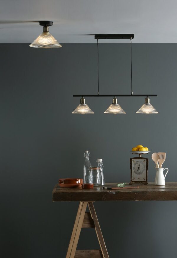 Boyd 1 Light Flush Antique Brass with Glass Shade - Image 7