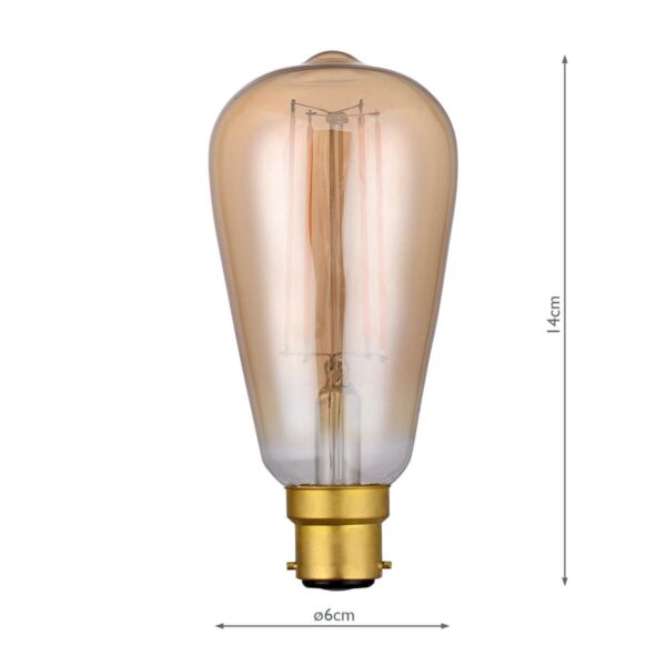(Pack of 5) LED Rustika Light Bulb (Lamp) B22 4W 240LM - Image 5