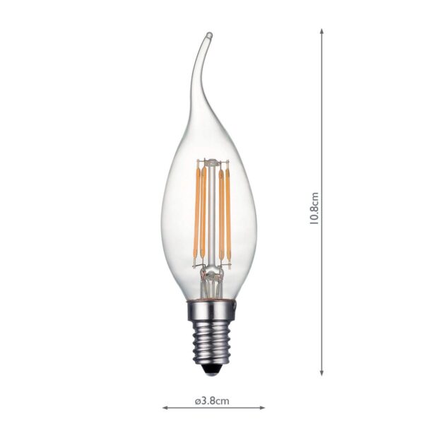 (Pack of 5) LED Candle Light Bulb (Lamp) SES/E14 4W 400LM - Image 4