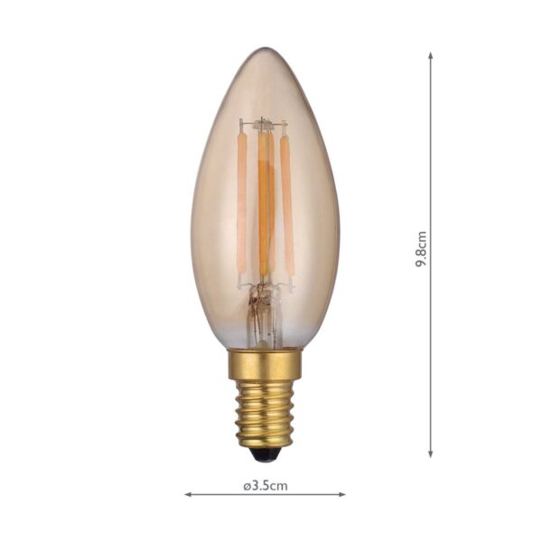 (Pack of 5) LED Candle Light Bulb (Lamp) SES/E14 4W 250LM - Image 4