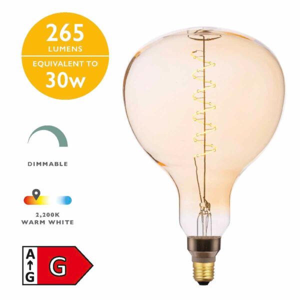 Single Oversized LED Light Bulb (Lamp) ES/E27 4W 265LM