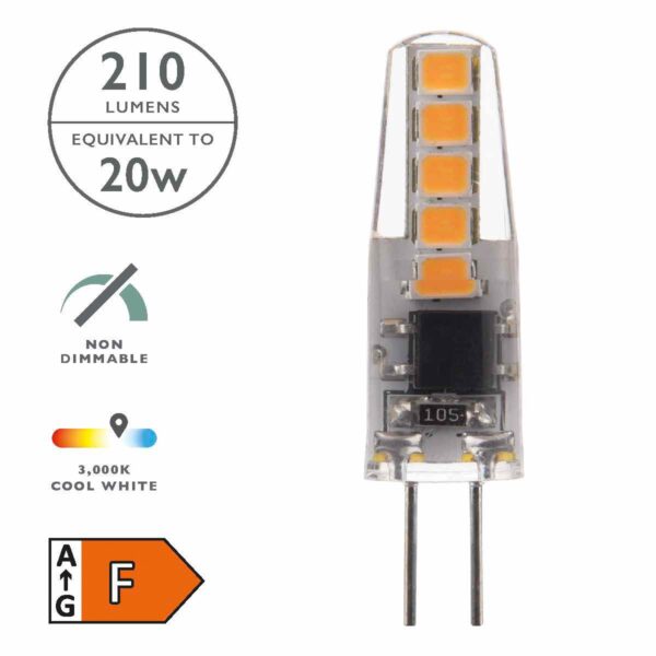(Pack of 10) LED G4 Light Bulb (Lamp) 2W 200LM 3000K