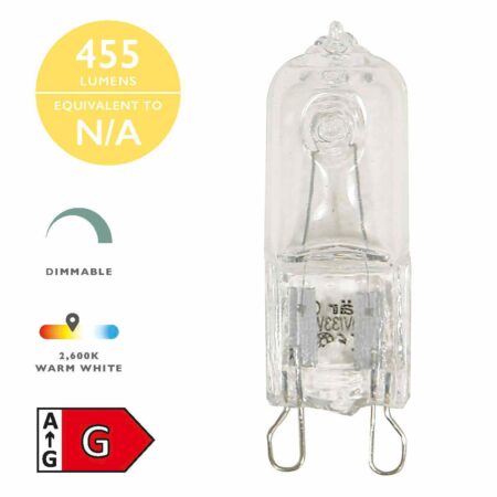 (Pack of 3) Halogen G9 Light Bulb (Lamp) 33W 455LM