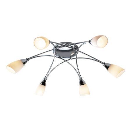 Bureau 6 Light Semi Flush Polished Chrome