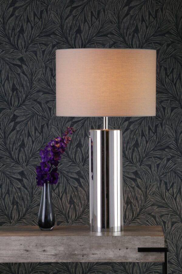 Cassandra Table Lamp Polished Chrome With Shade - Image 3