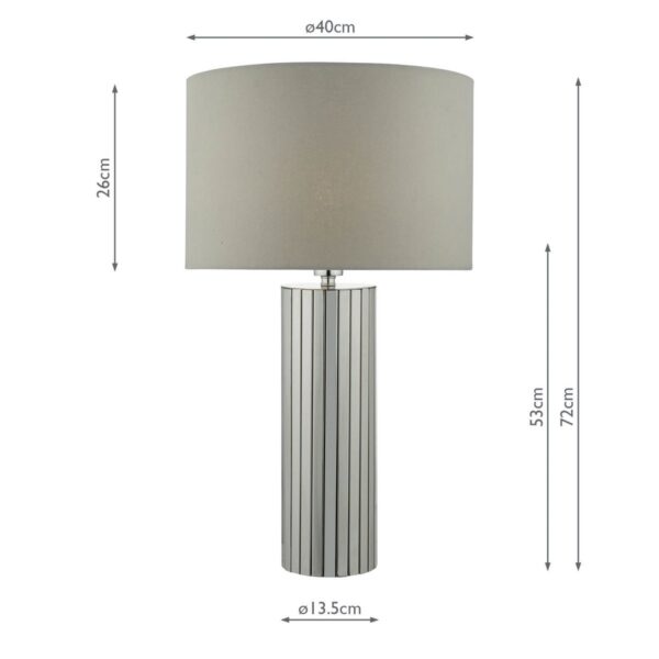 Cassandra Table Lamp Polished Chrome With Shade - Image 5