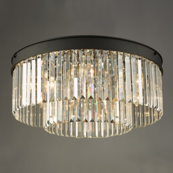 Celeus 6 Light Flush Matt Anthracite & Crystal - Image 5