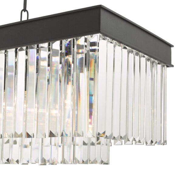 Celeus 6 Light Bar Pendant Anthracite & Crystal - Image 5