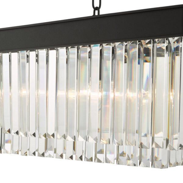 Celeus 6 Light Bar Pendant Anthracite & Crystal - Image 6