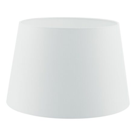 Cezanne White Faux Silk Tapered Drum Shade 35cm