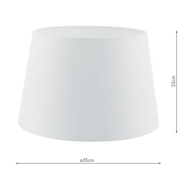 Cezanne White Faux Silk Tapered Drum Shade 35cm - Image 7