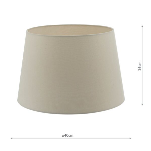 Cezanne Ecru Faux Silk Tapered Drum Shade 40cm - Image 6