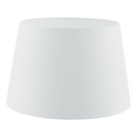Cezanne White Faux Silk Tapered Drum Shade White 40cm