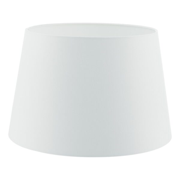 Cezanne White Faux Silk Tapered Drum Shade White 40cm