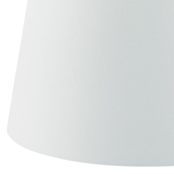 Cezanne White Faux Silk Tapered Drum Shade White 40cm - Image 2