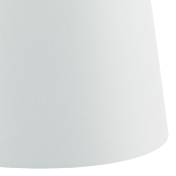 Cezanne White Faux Silk Tapered Drum Shade White 40cm - Image 3