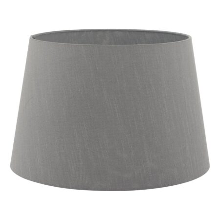 Cezanne Grey Faux Silk Tapered Drum Shade 40cm