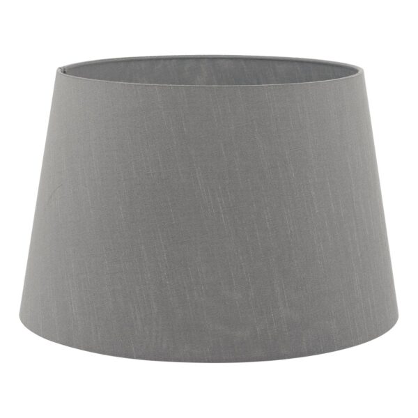 Cezanne Grey Faux Silk Tapered Drum Shade 40cm