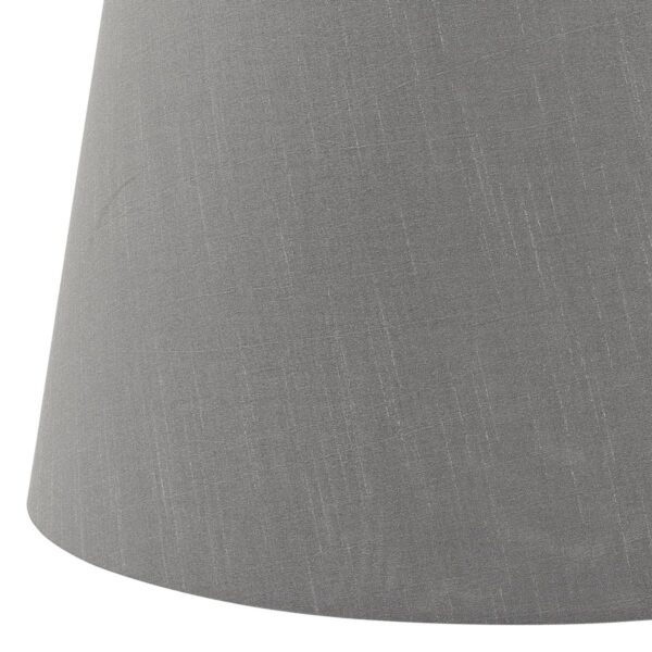 Cezanne Grey Faux Silk Tapered Drum Shade 40cm - Image 2