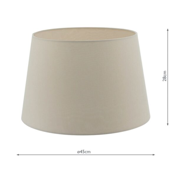 Cezanne Ecru Faux Silk Tapered Drum Shade 45cm - Image 6