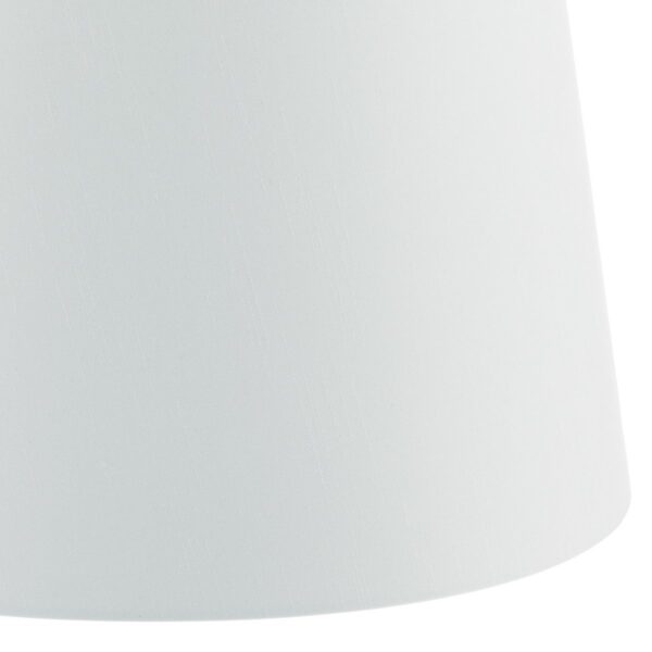 Cezanne White Faux Silk Tapered Drum Shade 45cm - Image 3