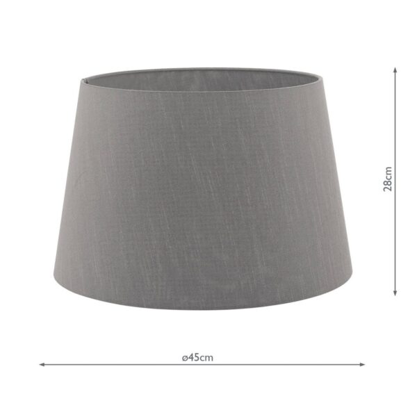 Cezanne Grey Faux Silk Tapered Drum Shade 45cm - Image 6